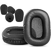 Replacement Ear Pads for VXI Blueparrott B450-XT B450XT S450-XT Headset | (Earpads + Microphone Foam)Cushions with Soft Protein Leather and Memory Foam, Noise Isolation Foam - Black