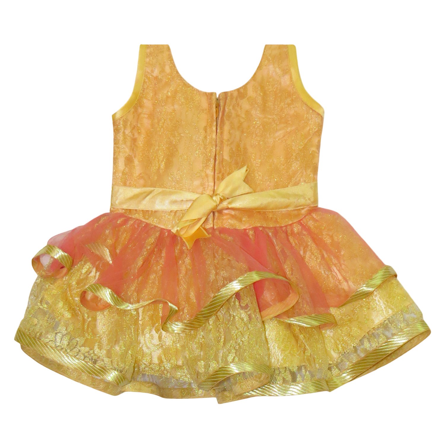 orange colour party frocks