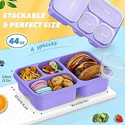 Bento Box for Adults and Snack Containers Set of 4