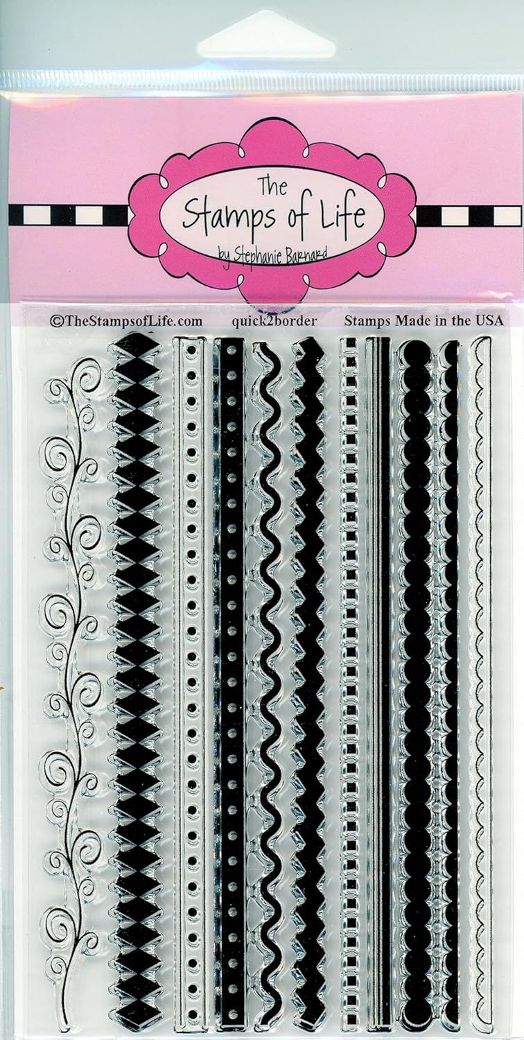 Patterns and Borders Stamps for CardMaking and