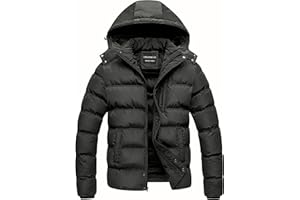 CREATMO US Men's Puffer Jacket Waterproof Winter Parka jacket Warm Thicken Ski Coat
