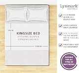 Lynmark Waterproof Bed Protector with Tuck-In Flaps King 150x85cm White view 2