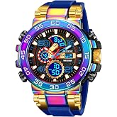 FANMIS Men Analog Digital Watch Military Dual Time 50M Tactical Sport Watch | Tactical Sport Watches With Led Backlight Alarm Stopwatch Military Style Shock-Resistant Silicone
