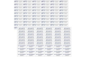 WOOTILE 120 Pcs GFCI AFCI Protected Outlet Transparent Decals Stickers Receptacle Plates Label Stickers No Equipment Ground Clear Labels Not Ground Stickers Remarkings Symbols Protect with GFCI Devices