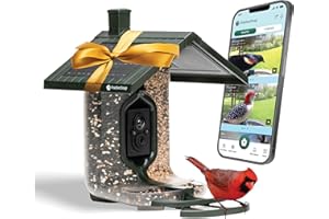 FeatherSnap Smart Bird Feeder: AI Bird ID, Solar Power, Wi-Fi Connectivity, Sends HD Pictures and Videos to Your Phone, Two Seed Bins, Multiple Mounting Options - Best Smart Bird Feeder