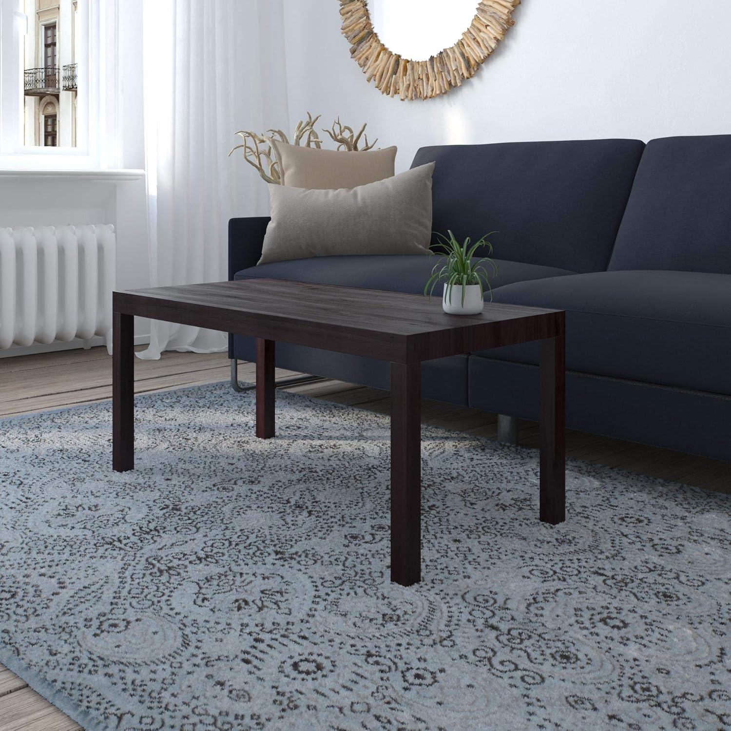 Ameriwood Home Parsons Coffee Table, Espresso: Furniture & Decor