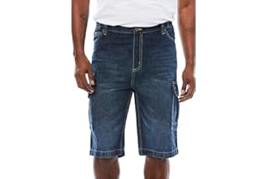 Liberty Blues by Kingsize Men's Big & Tall Denim Cargo Shorts