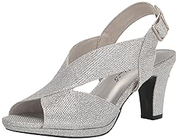 Easy Street Women's Christy Heeled Sandal, Silver