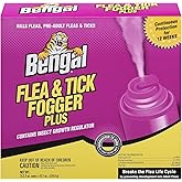 Bengal Flea and Tick Fogger Plus &ndash; 3 Pk Odorless Spray Treatment for Home Infestations &ndash; 12 Week Insect Killer, 3x2.7 oz
