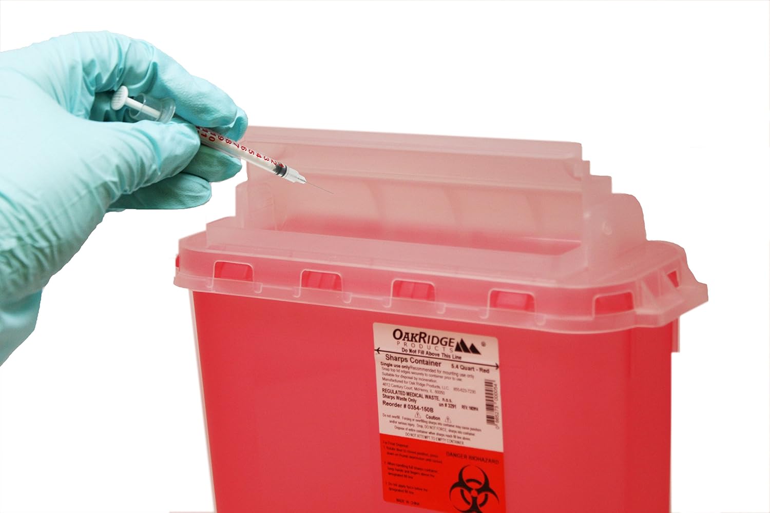 BD 5.4 Qt Stye Sharps Disposal Container (2 Pack) by Oakridge Products. Touchfree Rotating Lid: Industrial & Scientific