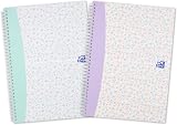 Oxford Liberty A4 Notebooks Twin Pack Pastel Colours 140 Pages Scribzee Enabled