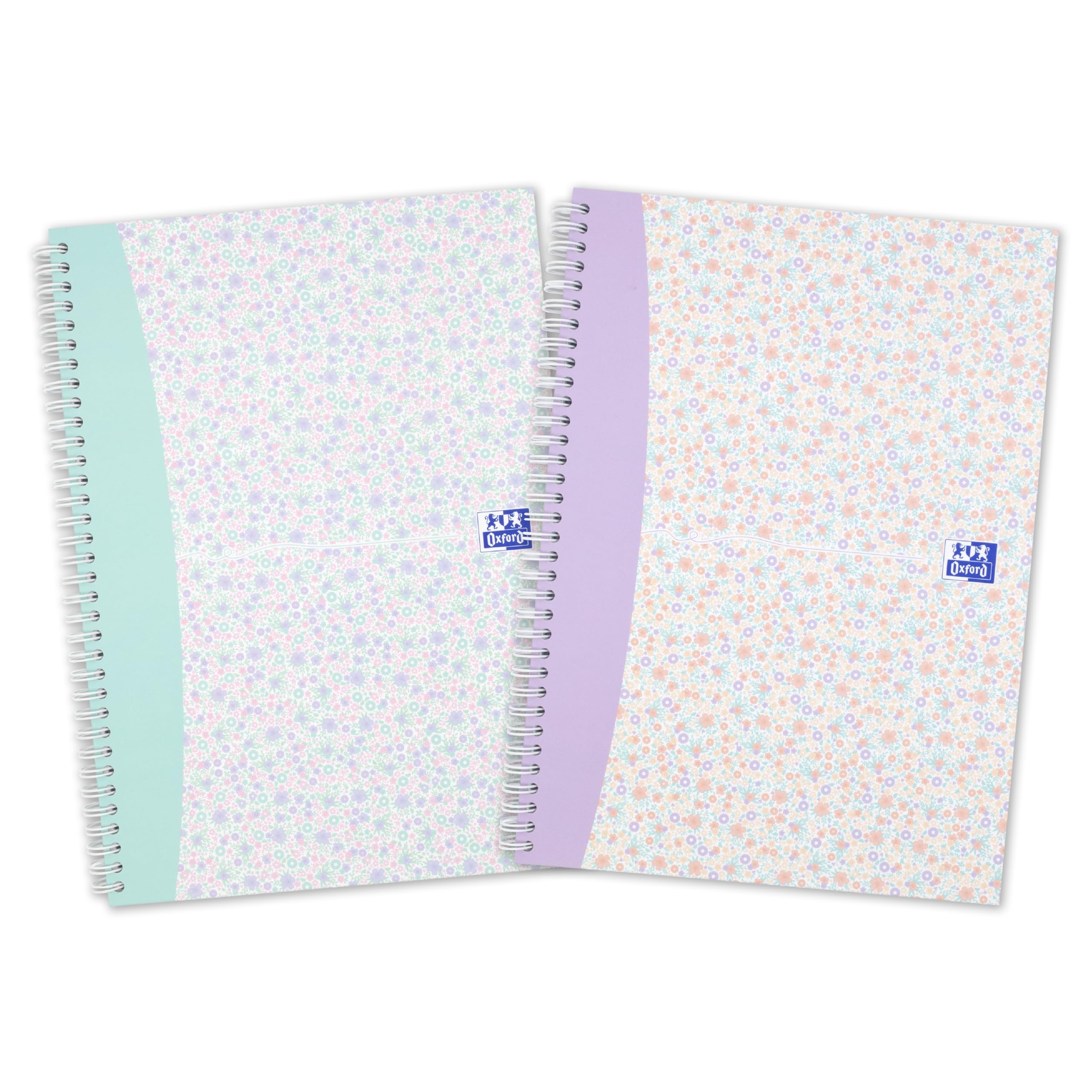 Oxford A4 Notebooks Twin Pack of Liberty, Pastel Colours, 140 Pages, Scribzee Enabled