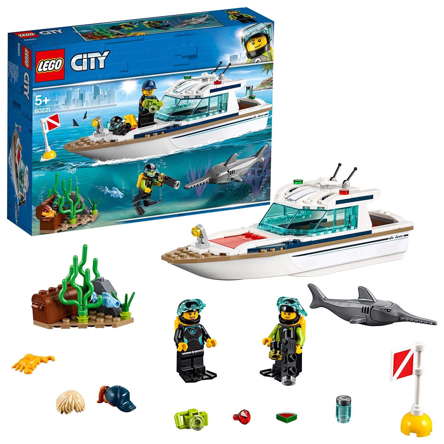 LEGO City Great Vehicles Diving Yacht Toy Boat, Building Sets for Kids