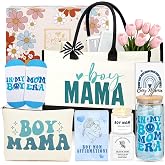 New Boy Mom Gifts, First Mothers Day Birthday Gifts for New Mom | Christmas Ideas Gift for New Boy Mom Essentials Care Package Gift Basket Set of 7