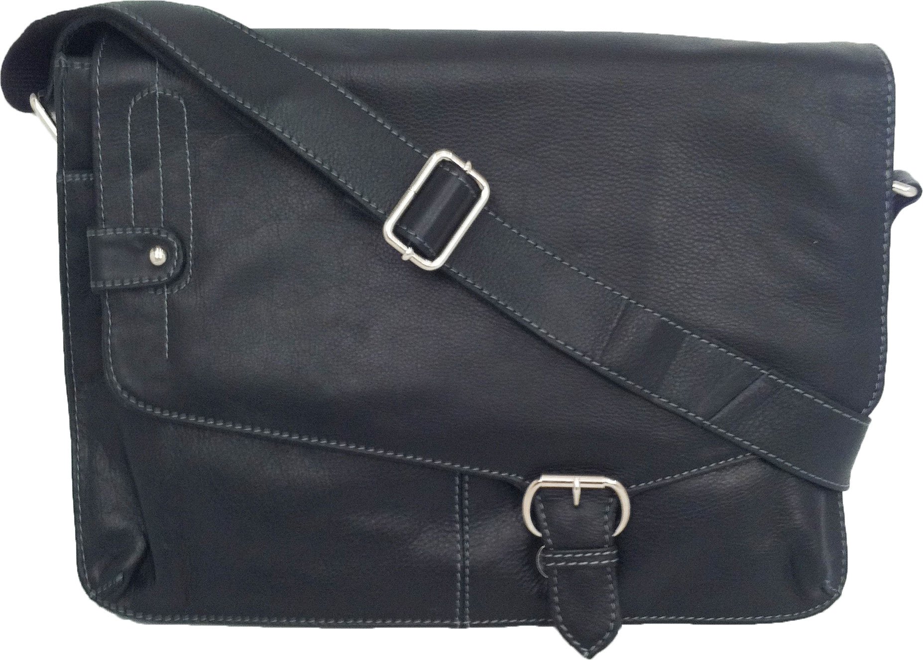 Unicorn Leather Black 13.9" Laptop Netbook Bag Messenger #1M
