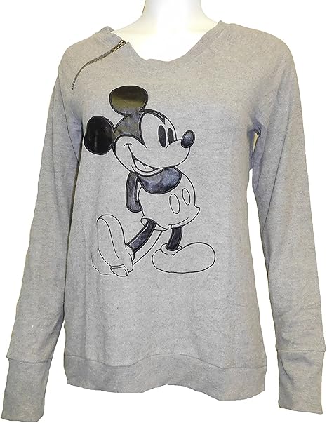Amazon ディズニーミッキーマウスパッチ大人の女性のhachiニットセーター カラー グレー セーター 通販