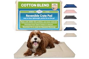 Pet Dreams Dog Crate Pad - Washable Kennel Mat, Crate Pads for Dog Cages, Non-Toxic, Flat Indoor Cat Bed, Fits iCrate 18, 24, 30, 36, 42, 48 Inches (Khaki, Small, 24")