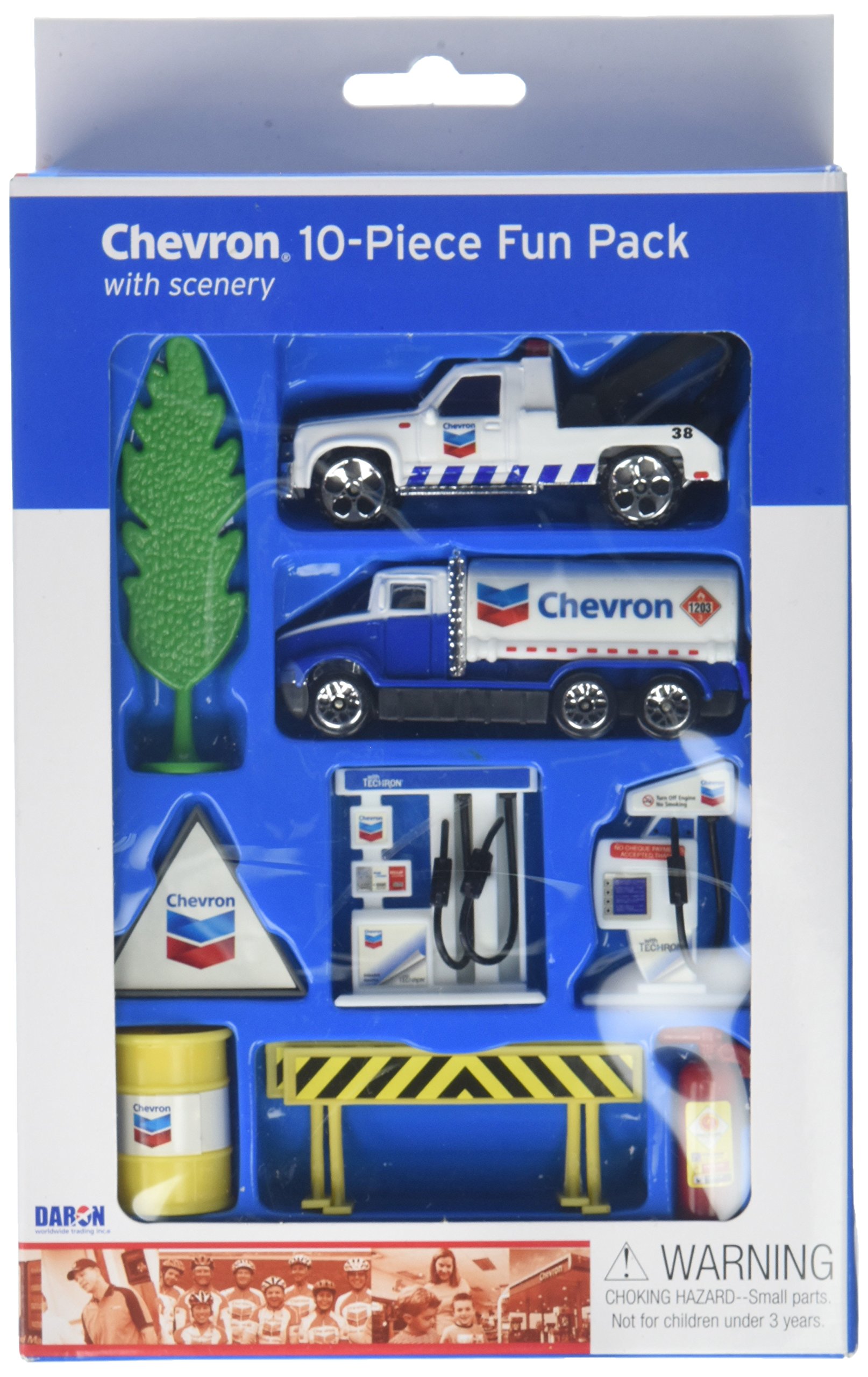 daron chevron gas station playset