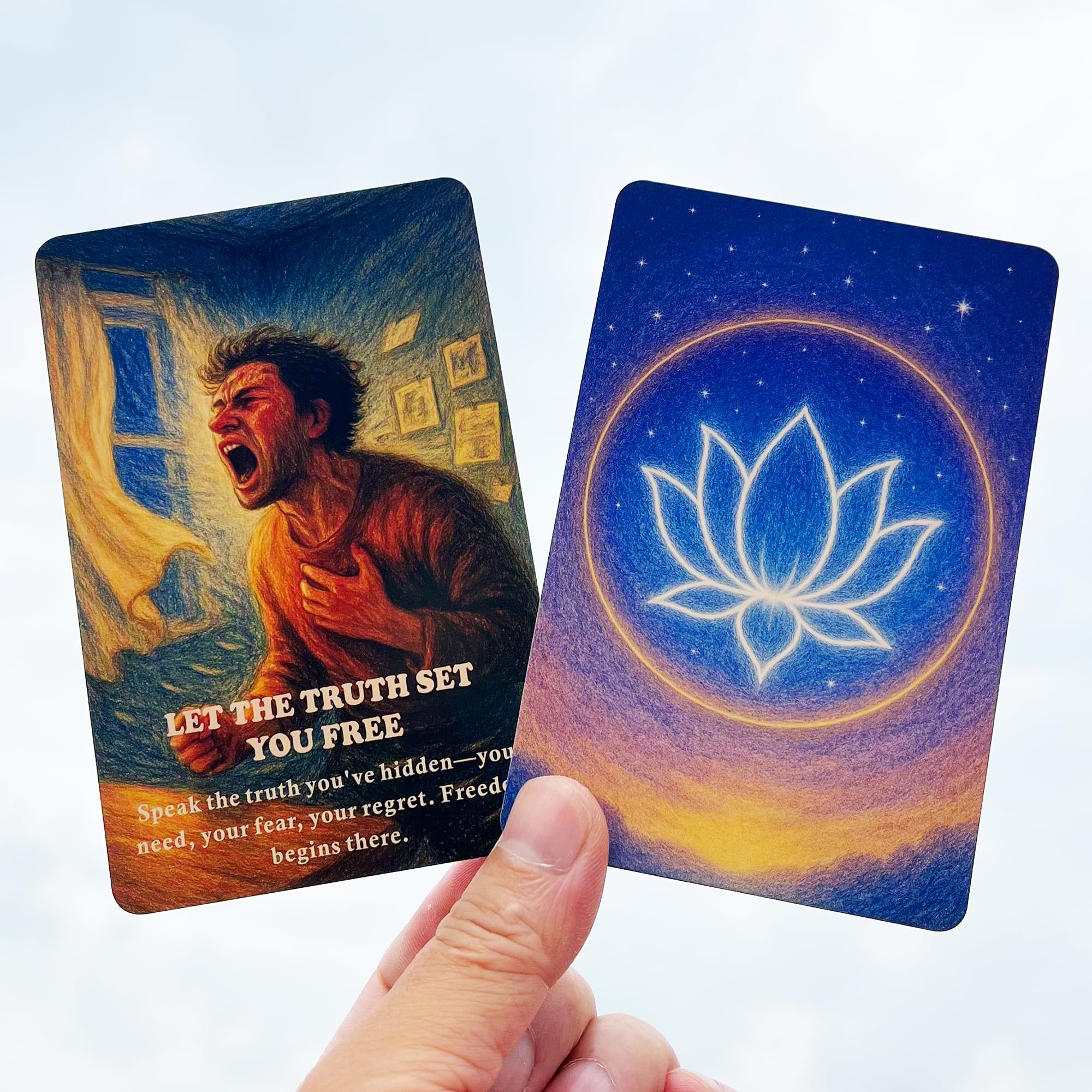 DPEHAKMK Karmic Healing Oracle Cards for Beginners, 75 Shadow Work and Soul Growth Oracle Deck for Releasing Past Wounds, Emotional Healing, Spiritual Awakening and Inner Transformation