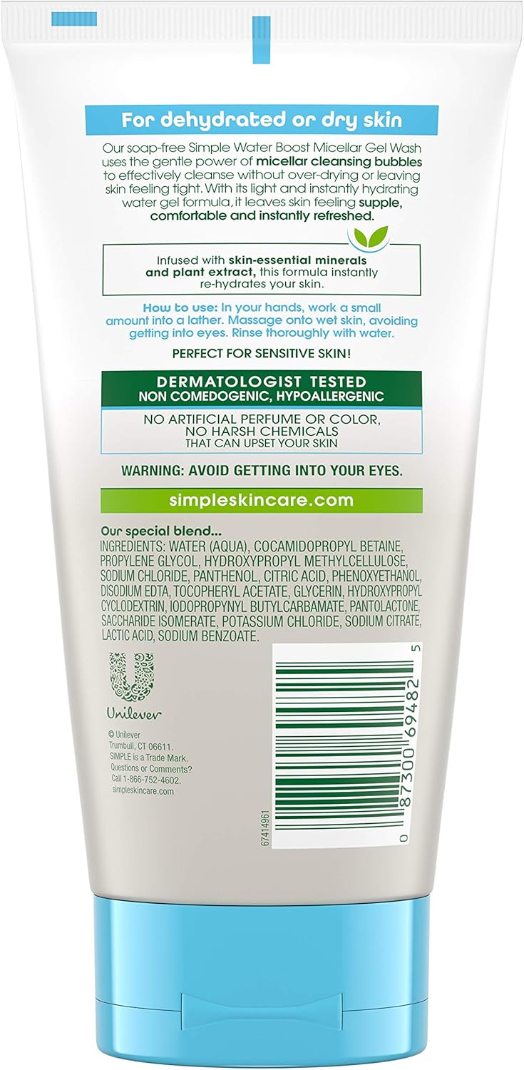 simple face cleanser gel