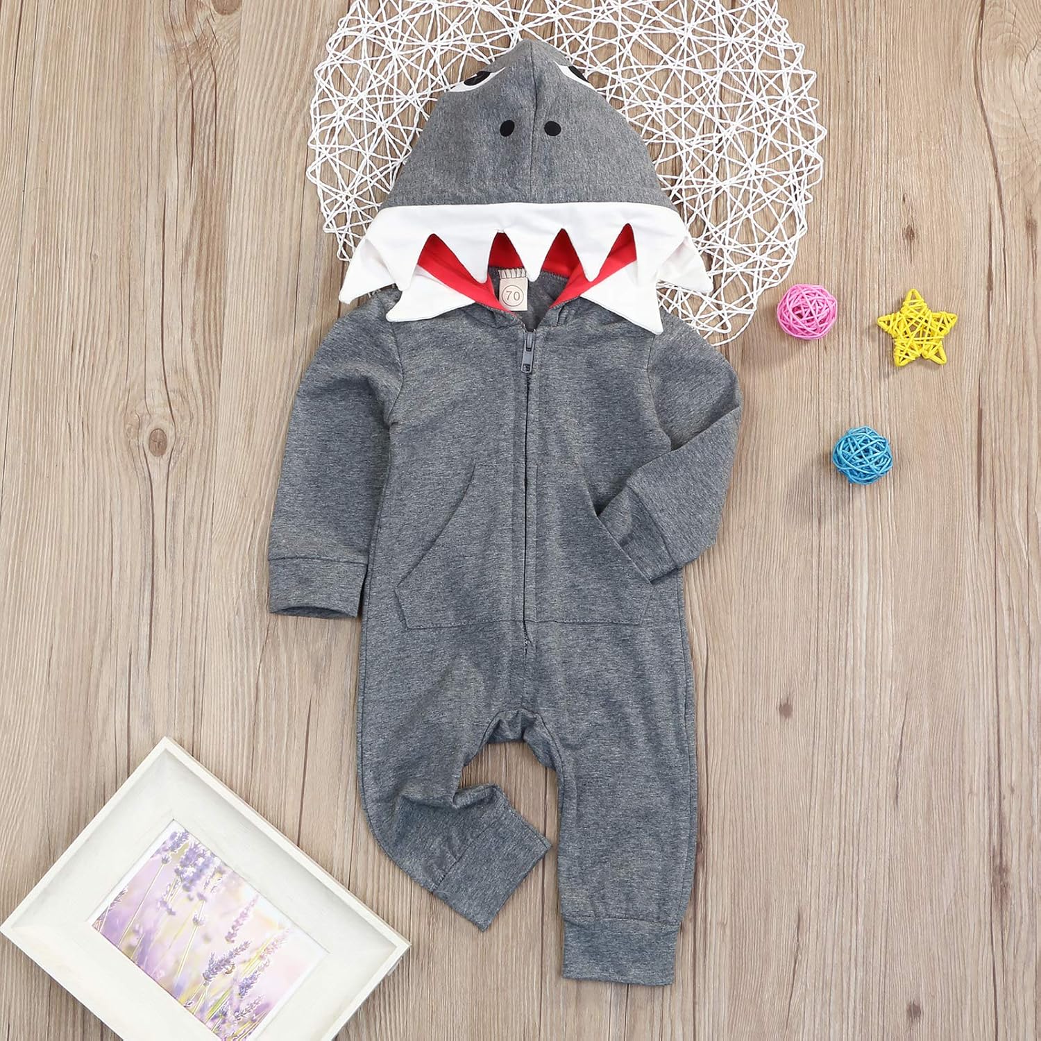 YOUNGER TREE Baby Boys Girls Cotton Rompers Long-Sleeve Jumpsuit Bodysuit Onesie Fall Winter Clothes for 0-24 Months Infant: Clothing