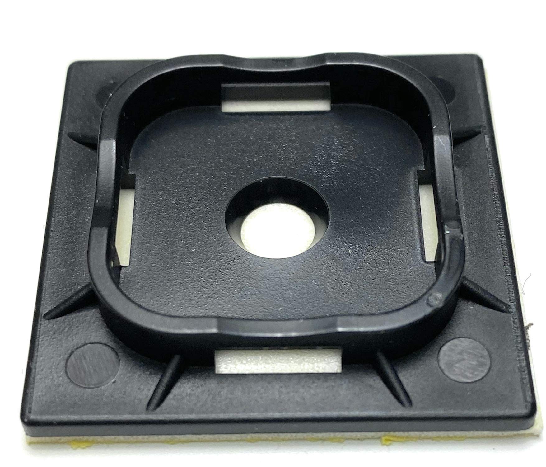 Black Cable Ties Bases Self Adhesive 4 Way Fixing Mounts Fast Tidy Up Cables (50, 40x40mm)