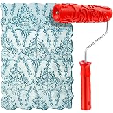 Hanroy 7" Pattern Paint Roller for Wall Decoration, Texture | 7" pattern paint roller embossing texture rubber roller for wall, classic brick pattern DIY decor, washable(EG284T)