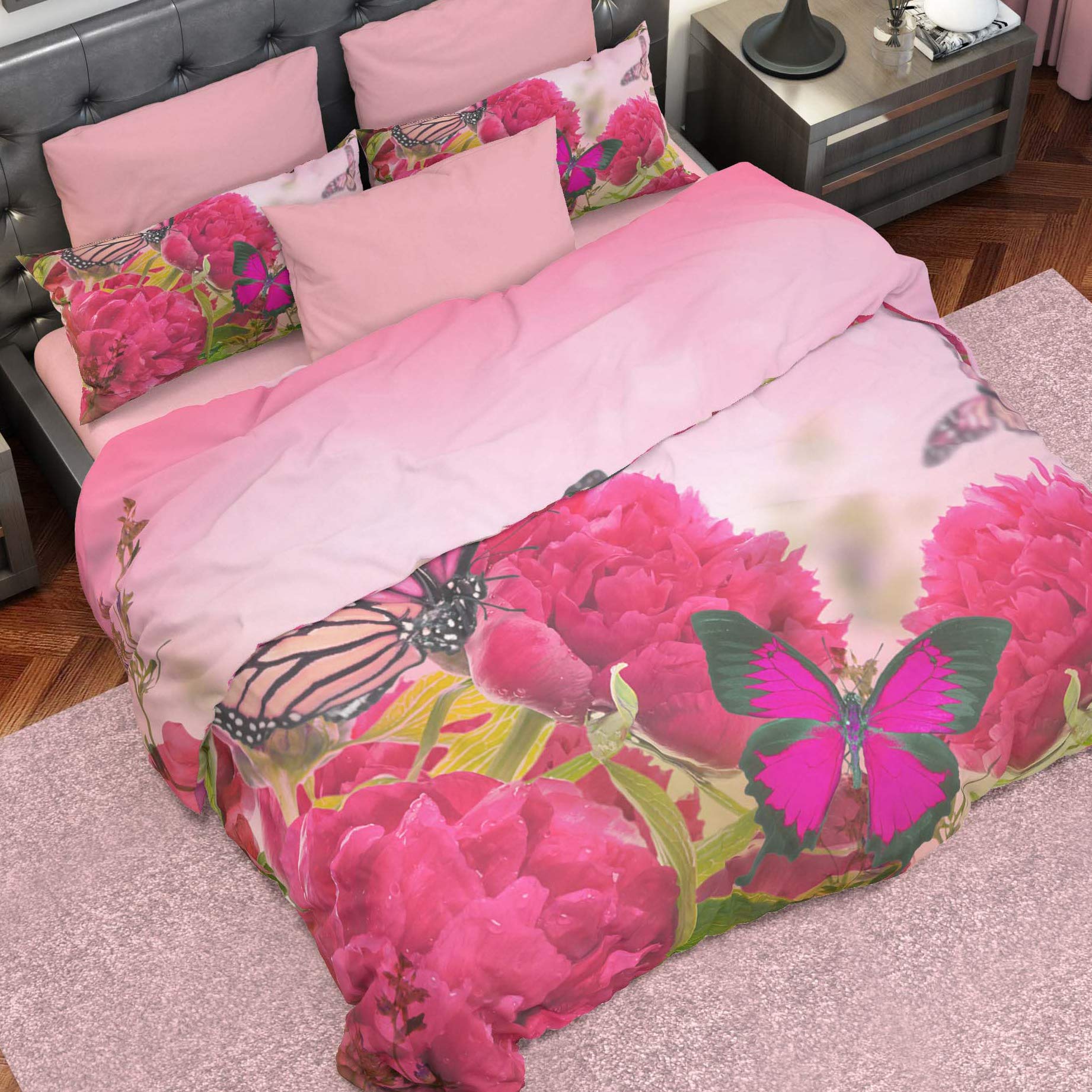 PETTI Artigiani Italiani-Single Duvet Cover, Bedding Set, Satin, 100% Made in Italy — image 1
