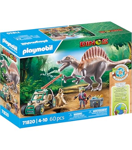 Amazon.com: Playmobil Explorer Quad with T-Rex : Toys & Games