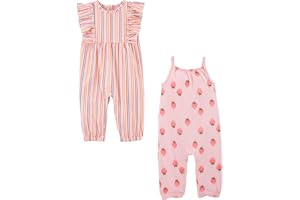 Simple Joys by Carter's girls 2-pack Fashion Jumpsuits2-Pack Fashion Jumpsuits