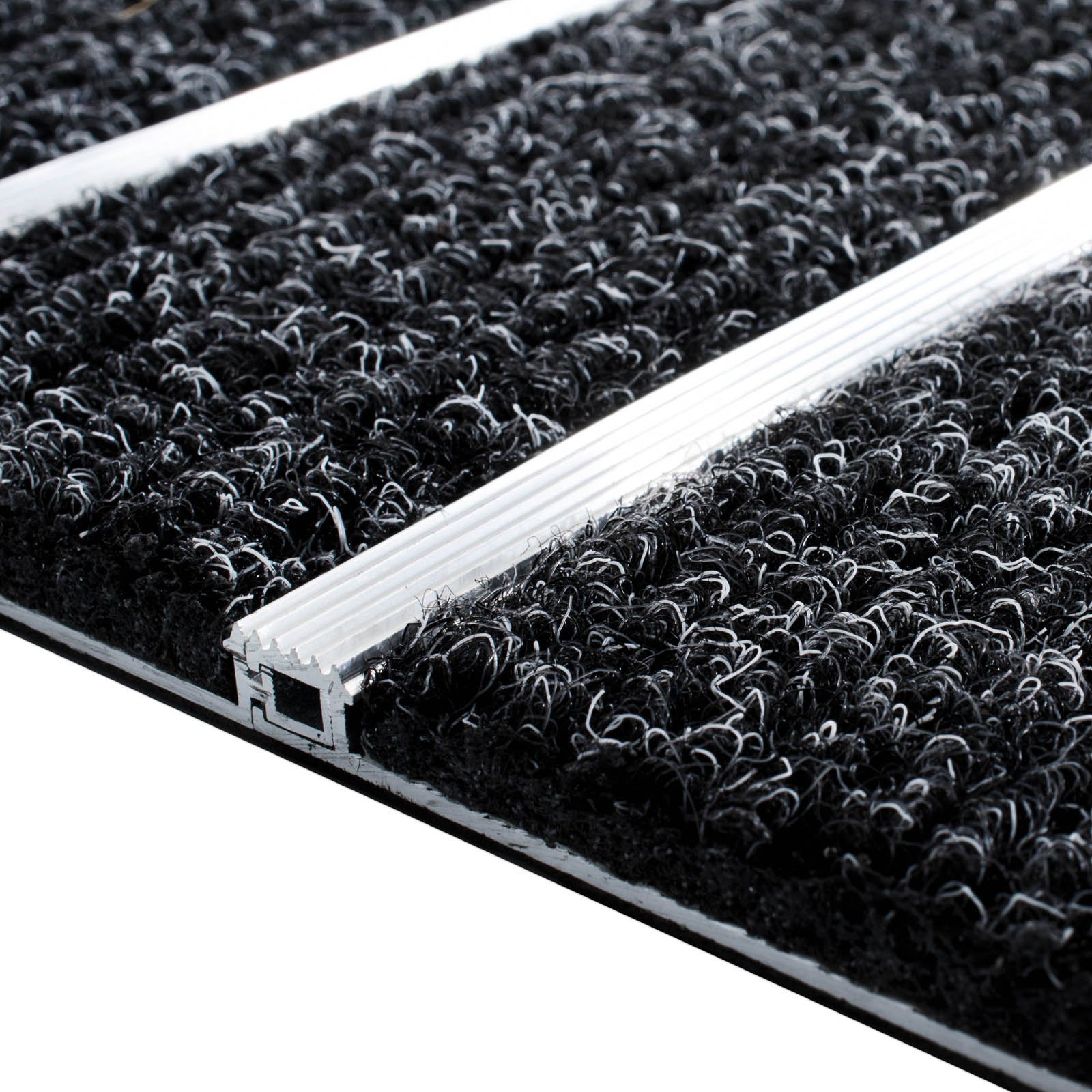 casa pura Entrance Mat Aluminum Frame Front Door Mat Ribbed Non