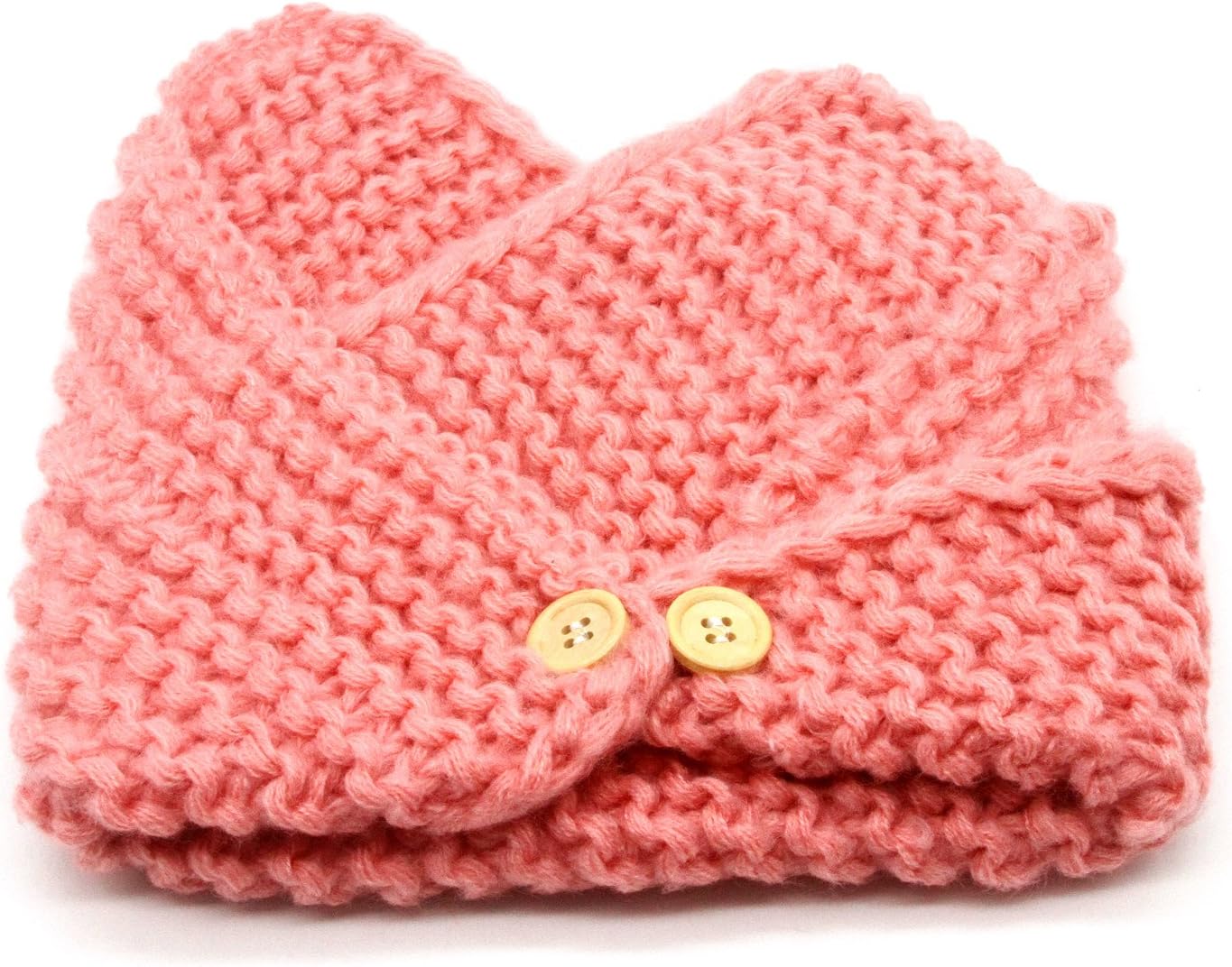 DOEUS Kids Girls Boys Cotton Scarf, Baby Toddler Winter Warm Cute Soft Knitted Neck Warmer Scarf Shawl, Fits 1-4 Years Old (Pink)