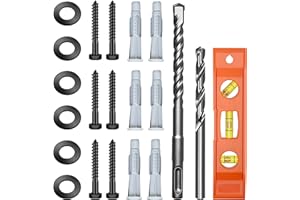 EASTPUK Lag Bolts for TV Wall Mount with Drill Bit, 23-Pack TV Mount Screws Kit with M8x65mm Lag Screws, Drywall Anchors, Was