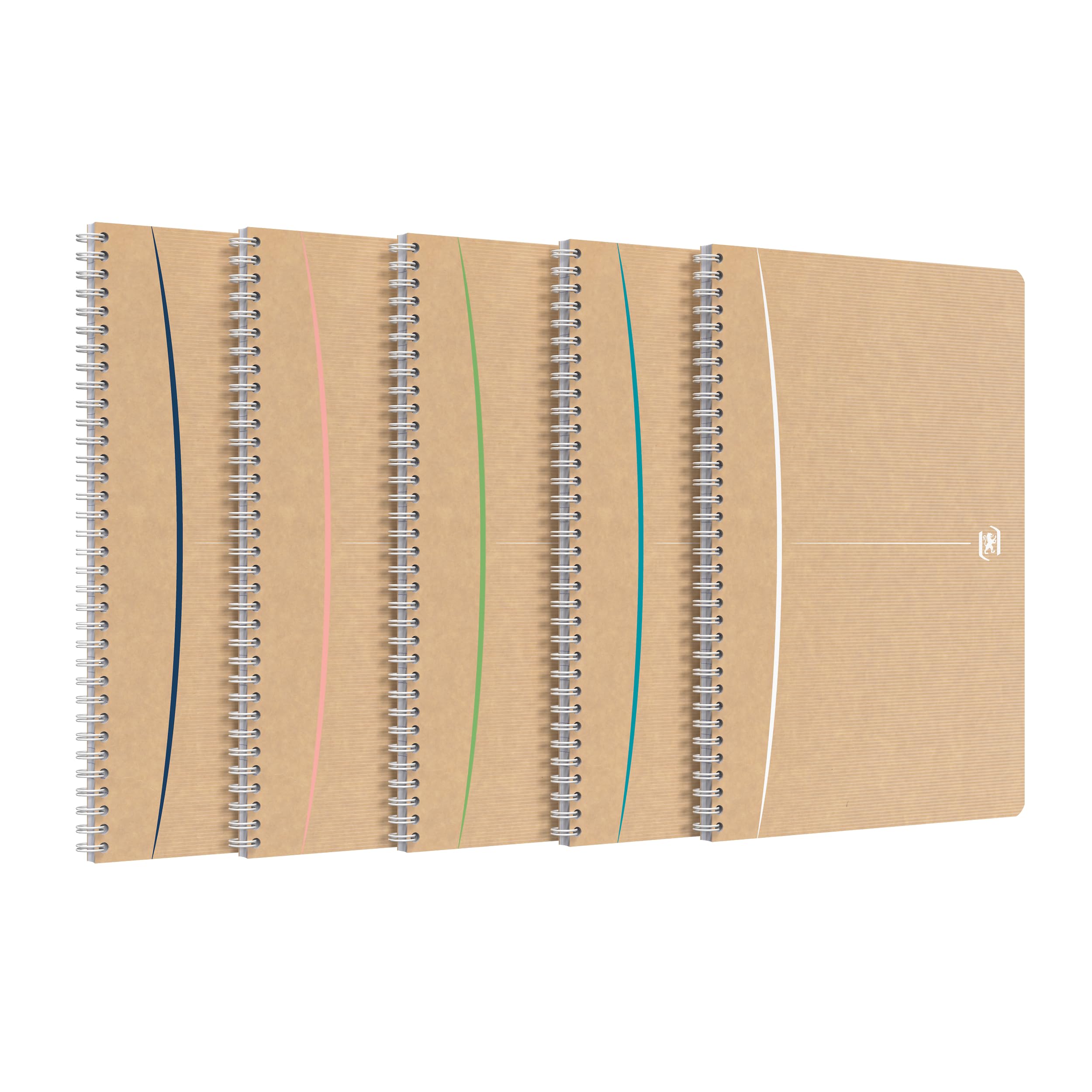 OXFORD Touareg A4 Ruled Notebook 180 Pages Recycled Paper Spiral Bound Kraft Cover Random Colour