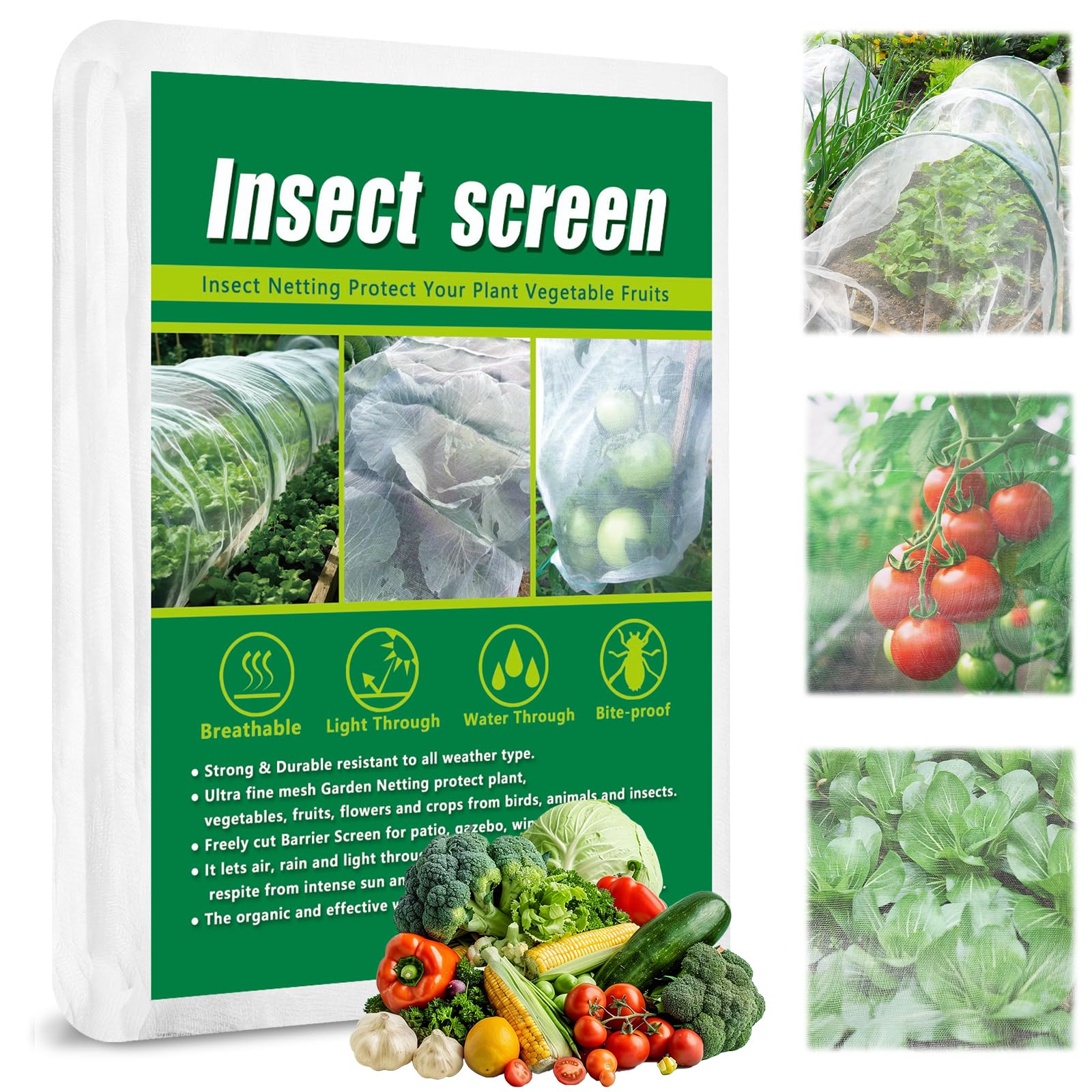 Photo 1 of 10 X 33 FT Garden Mesh Netting Pest Barrier for Raised Beds, Fruit Tree Netting for Cicadas, Bird Insect Nettings for Gardening, Blueberry Bush Strawberry Nettings Cover for Garden Protection