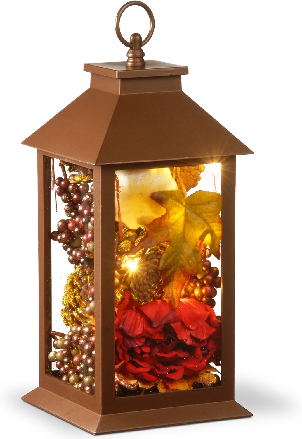 National Tree 15" Harvest Arrangment in LED Lantern: Home & Kitchen