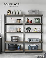 SONGMICS 5-Tier Heavy-Duty Shelving Units Set of 2 50x100x200 cm Misty Grey view 2
