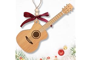 PAWZITY Guitar Ornament - Guitar Christmas Ornament, Guitar Xmas Ornament, Acoustic Guitar Ornament - Guitar Gifts for Guitar Lovers, Guitarist, Music Lovers, Guitar Teacher - Wood Guitar Ornament 2024