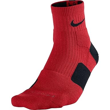 Nike Elite acolchado alta Quarter calcetines hombre rojo/negro ...