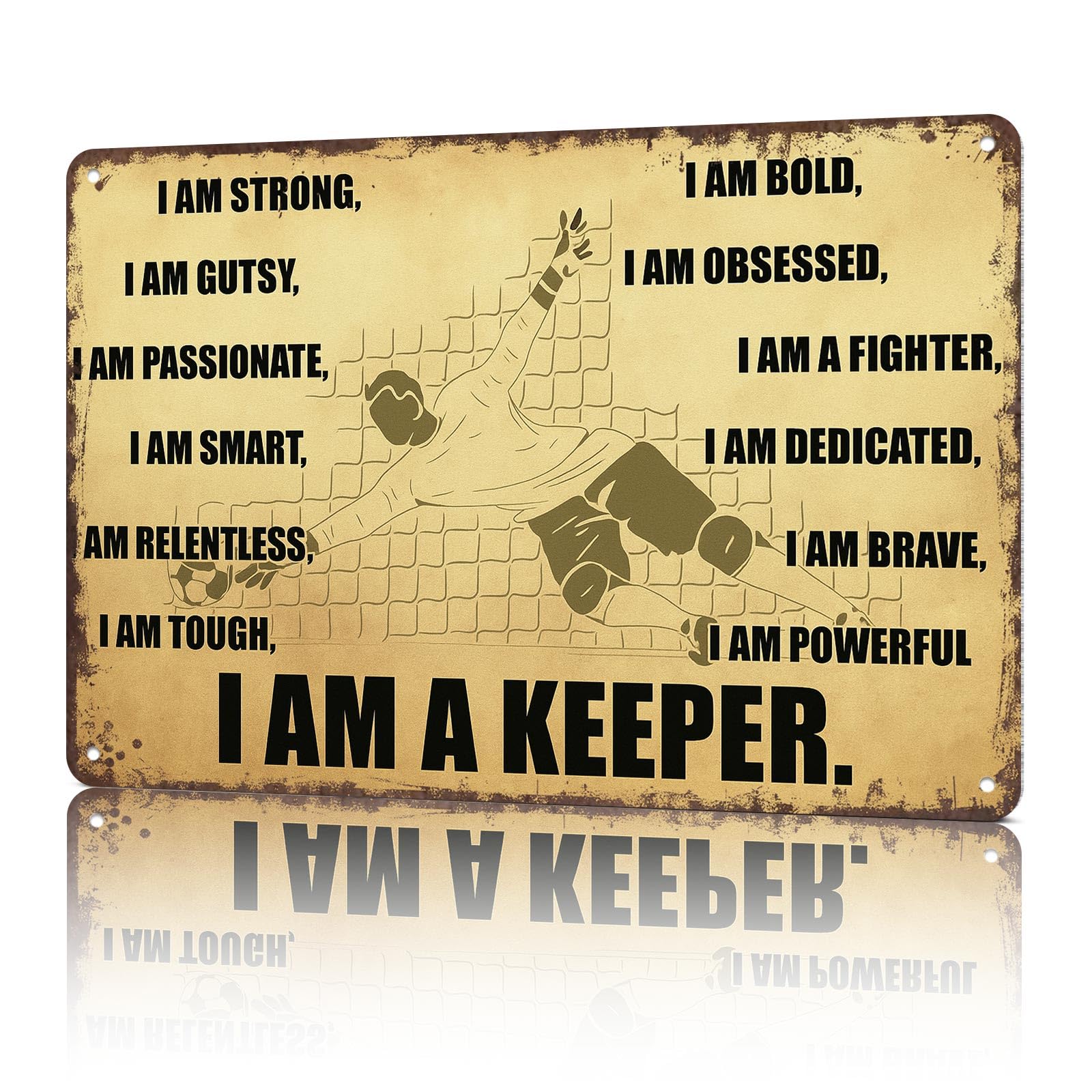 Classic Goalie Metal Sign-Funny Poster Signs Wall Art For Home Man Cave