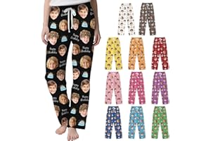 ALBK Personalized Pajamas Pants with 3 Photos, Personalized Gifts for Men Women, Valentine's Day Gift for Men Women Couple