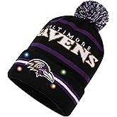 FOCO NFL Unisex-Adult Officially Licensed LED Light Up Classic Cuffed Knit Beanie Cold Weather Hat