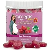 Three Lollies Preggie Pop Drops Plus Pregnancy Candy, Raspberry, 32 Count | Pregnancy support candy with vitamin B6 and essential oils; sour raspberry flavor, 32 count.