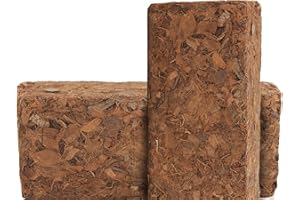 UBICON Easy Use Decorative Coco Husk Mulch for Moisture Retention, Erosion Prevention and Weed Control; Gets 8 Quarts for Each Brick