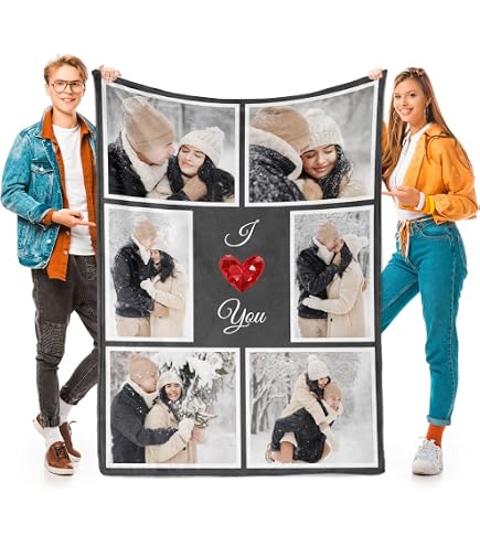 Custom Photo Blanket - Personalized Fleece Blanket With Your Own Pictures, Gift For Couples, Family, Christmas - View #8
