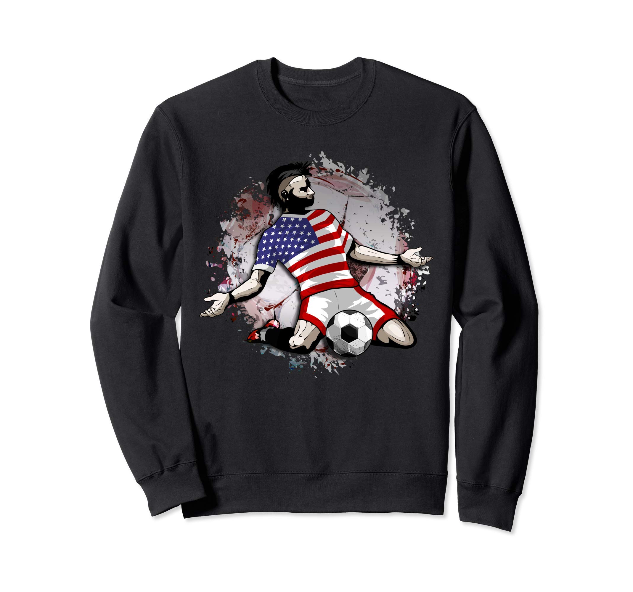 America Soccer United States National Flag Football Lovers Sweatshirt