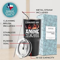 KEDRIAN Funny Anime Tumbler 30oz, I Paused My Anime