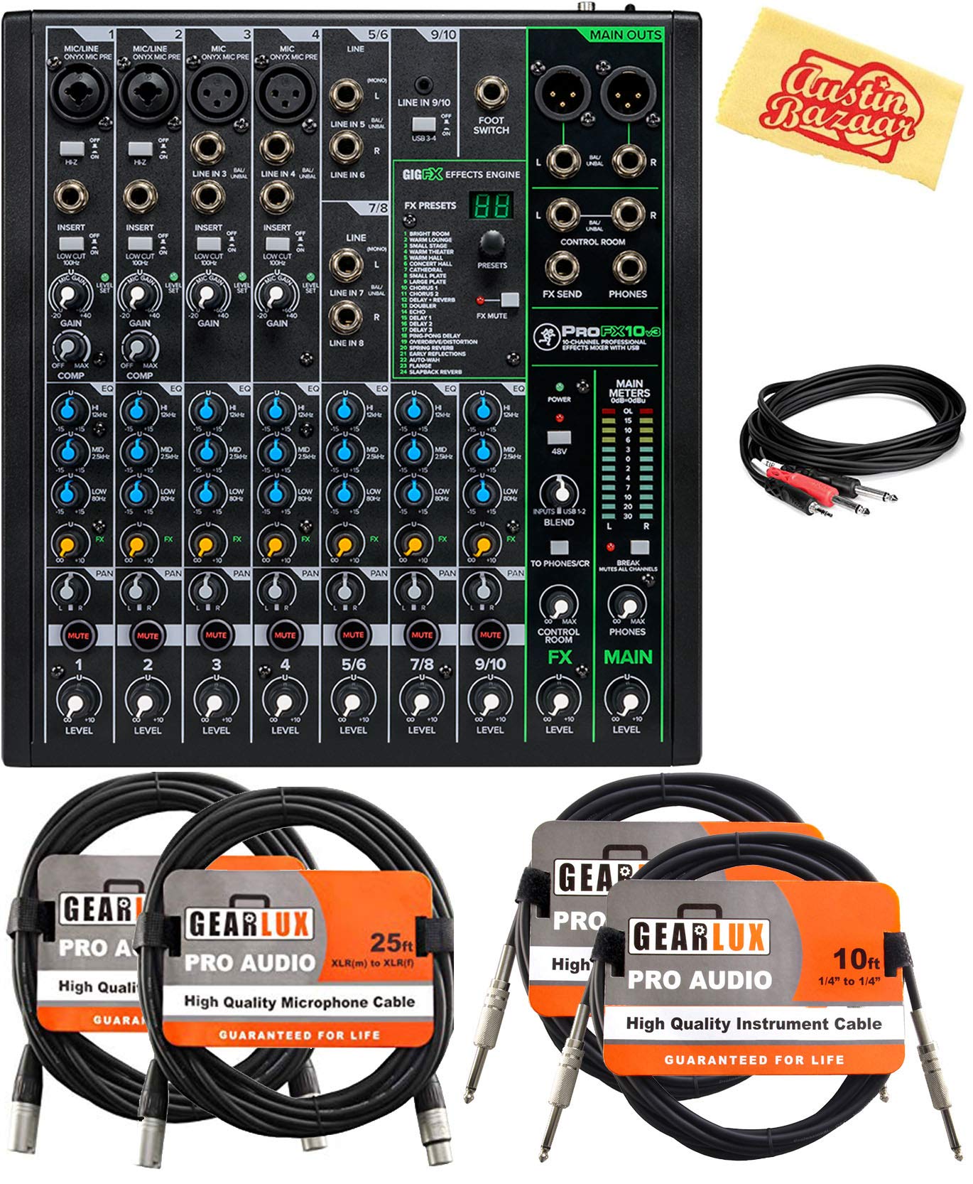 Mackie 10 Channel Professional Effects Mixer with