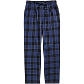 TINFL Kids Boys Woven Plaid Check Cotton Soft Lightweight Long Shorts Drawstring Pants with Pocket