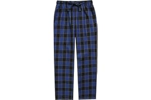 TINFL Kids Boys Woven Plaid Check Cotton Soft Lightweight Long Shorts Drawstring Pants with Pocket
